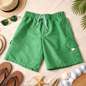 Trunks Surf & Swim Co Green Drawstring lined Swim Trunks Size Small